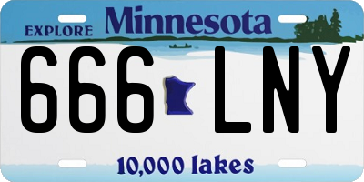MN license plate 666LNY