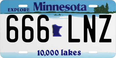 MN license plate 666LNZ