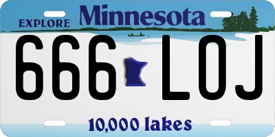 MN license plate 666LOJ