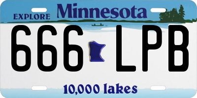 MN license plate 666LPB