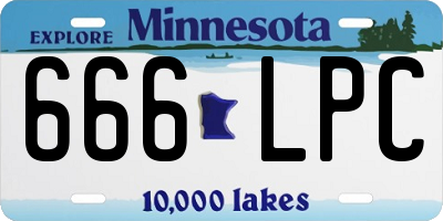 MN license plate 666LPC