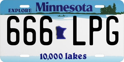 MN license plate 666LPG