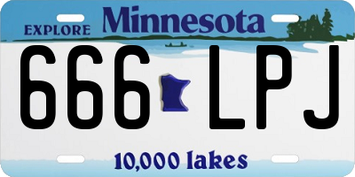 MN license plate 666LPJ