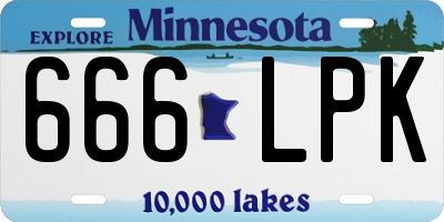 MN license plate 666LPK
