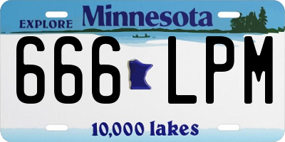 MN license plate 666LPM