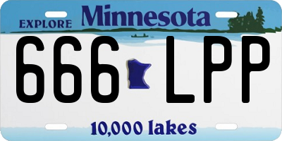 MN license plate 666LPP
