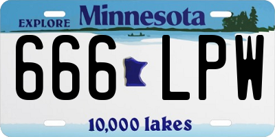 MN license plate 666LPW