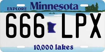 MN license plate 666LPX