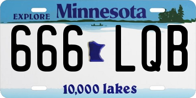 MN license plate 666LQB