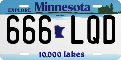 MN license plate 666LQD