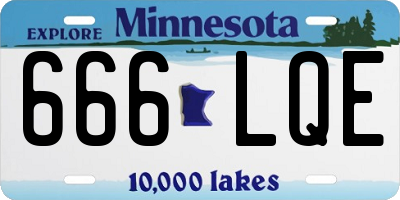 MN license plate 666LQE
