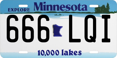 MN license plate 666LQI