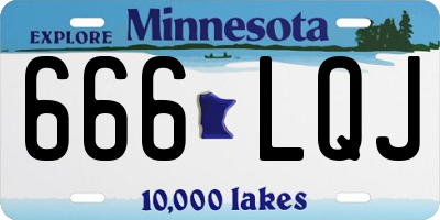 MN license plate 666LQJ