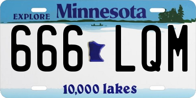 MN license plate 666LQM