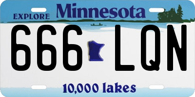 MN license plate 666LQN