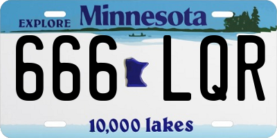 MN license plate 666LQR