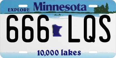 MN license plate 666LQS