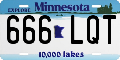 MN license plate 666LQT
