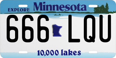 MN license plate 666LQU