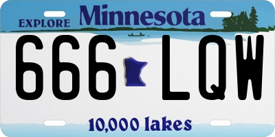 MN license plate 666LQW
