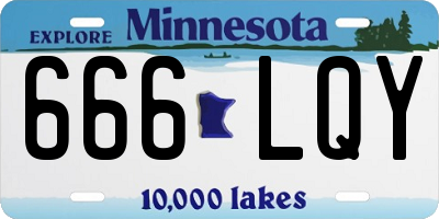MN license plate 666LQY