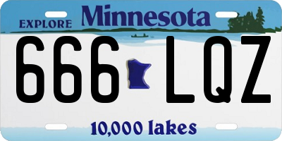 MN license plate 666LQZ