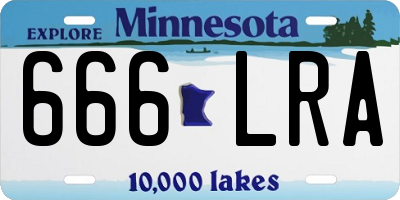 MN license plate 666LRA