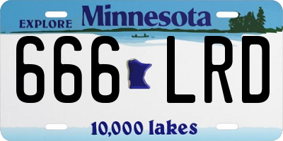 MN license plate 666LRD