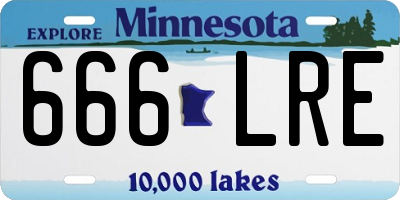 MN license plate 666LRE