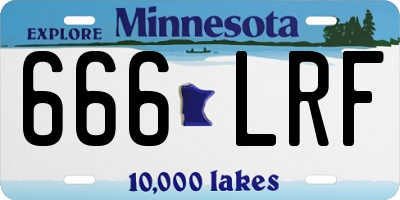 MN license plate 666LRF