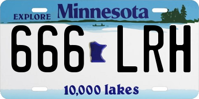 MN license plate 666LRH