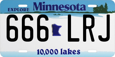 MN license plate 666LRJ