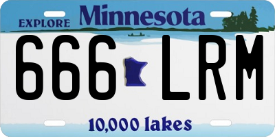MN license plate 666LRM