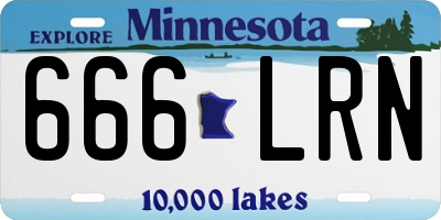 MN license plate 666LRN