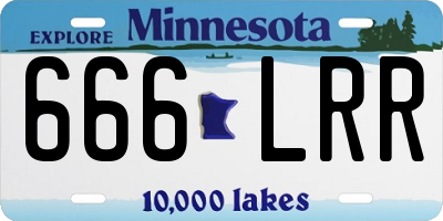 MN license plate 666LRR