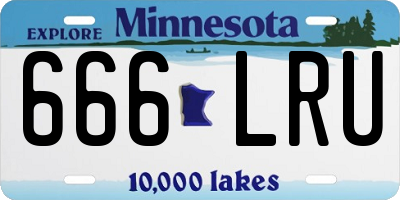 MN license plate 666LRU
