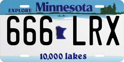 MN license plate 666LRX