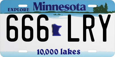 MN license plate 666LRY