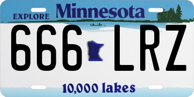 MN license plate 666LRZ