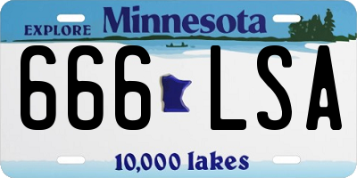 MN license plate 666LSA