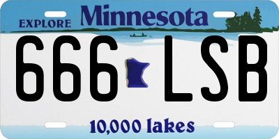 MN license plate 666LSB