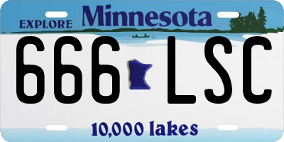 MN license plate 666LSC