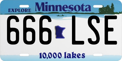 MN license plate 666LSE