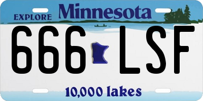 MN license plate 666LSF