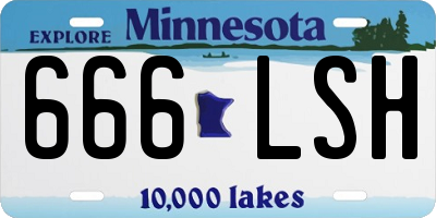 MN license plate 666LSH