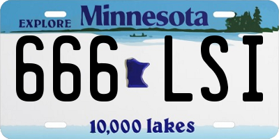 MN license plate 666LSI