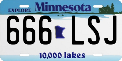 MN license plate 666LSJ