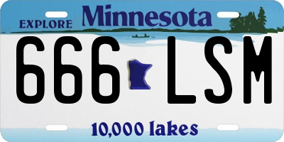 MN license plate 666LSM