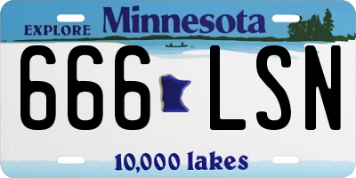 MN license plate 666LSN