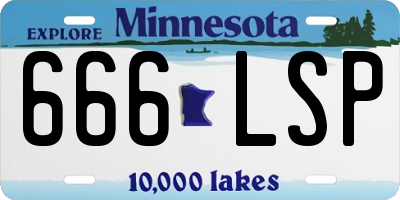 MN license plate 666LSP